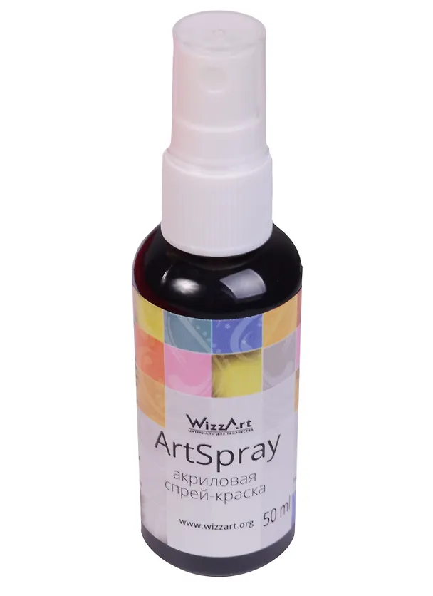 ArtSpray Акриловая спрей-краска Черный уголь (ST39) (флакон) (50мл) (WizzArt) 2592634 — 3