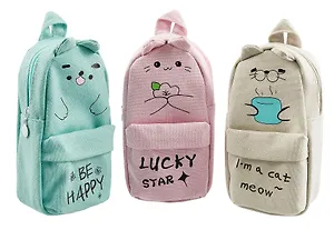 Пенал-рюкзачок на молнии "Зверята"