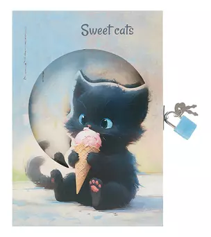 Записная книжка А6+ 50л "Чувиляева. Sweet cat" в коробке с замочком — 3037674 — 1