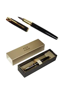 Ручка перьевая Parker, IM Metal Black GT
