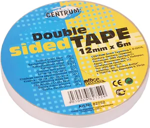Лента клейкая 12мм*6м двусторон. бум.основа,CENTRUM
