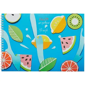 Альбом для рисования Listoff, "Фреш", А4, 40 листов, на гребне