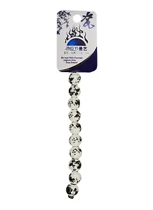 Набор для творчества Бусины керам. на силикон. нити 10шт 12мм, A05, цветок черный