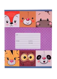 Тетрадь в клетку Unnika, "Милые друзья", 12 листов, в ассортименте