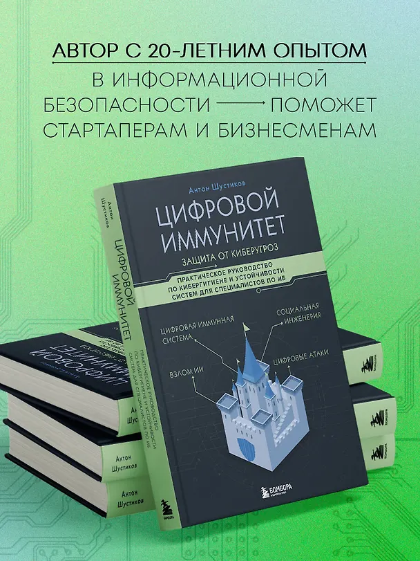 Книга Цифровой иммунитет: защита от киберугроз. Практическое руководство по кибергигиене и устойчивости систем для специалистов по ИБ (Антон Шустиков) — 7