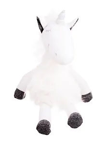 Мягкая игрушка Единорог, с длинной гривой, 35см(бел)