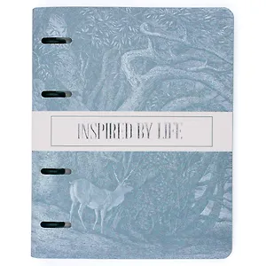 Тетрадь 120 листов, клетка, "Floreale. Smoky Sky" на кольцах