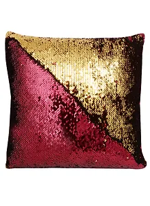 Подушка с пайетками красная с золотом (3771) (37х37)