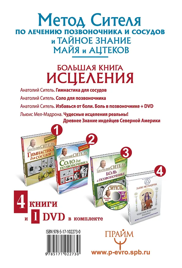 Книга Большая книга исцеления.4 книги и 1 DVD комплекте (Анатолий Ситель) — 2