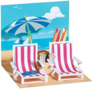 3D открытка Пляж (Beach Chairs) (мини) (TR130) 2384710