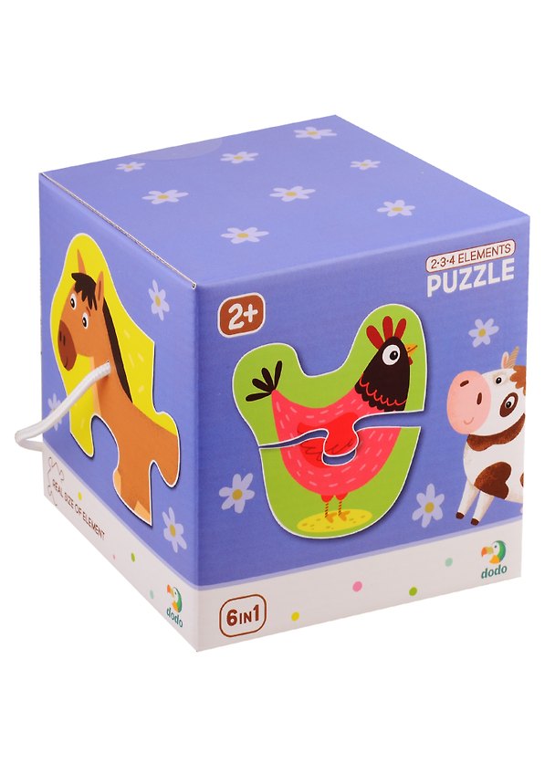 Пазл 2-3-4 элемента Dodo Домашние животные 2789849 — 1
