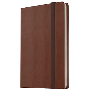 Записная книжка А7 80л лин. "Joy Book. Брауни" иск.кожа, тонир.блок, скругл.углы, ляссе, резинка, карман на задн.форзаце