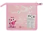 Папка для тетрадей А5 "РОЗОВЫЙ ЗАЙКА" полипропилен, 23.3*20*6.5см, молния, дно с расширением, УФ-печать — 3024742 — 3