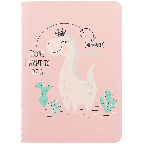 Записная книжка «Dino Princess» А6, 32 листа в клетку, сшивка 257423 — 1