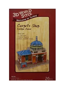 Конструктор 3D Здания Турция Carpets Shop (W3112h) (11069500) (26 дет.) (16,5х11,2х12см) (3+)