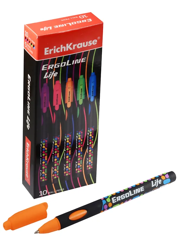 Ручка шариковая Erich Krause, Ultra Glide ErgoLine Life, для правшей синяя 242330 — 1