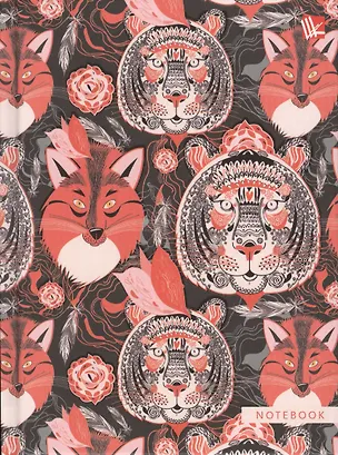 Записная книжка А6 80л "Графика. Дикие звери" 7БЦ, мат.лам., выб.лак, Listoff 242386