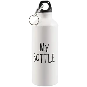 Бутылка с карабином My Bottle (белая) (металл) (500мл)
