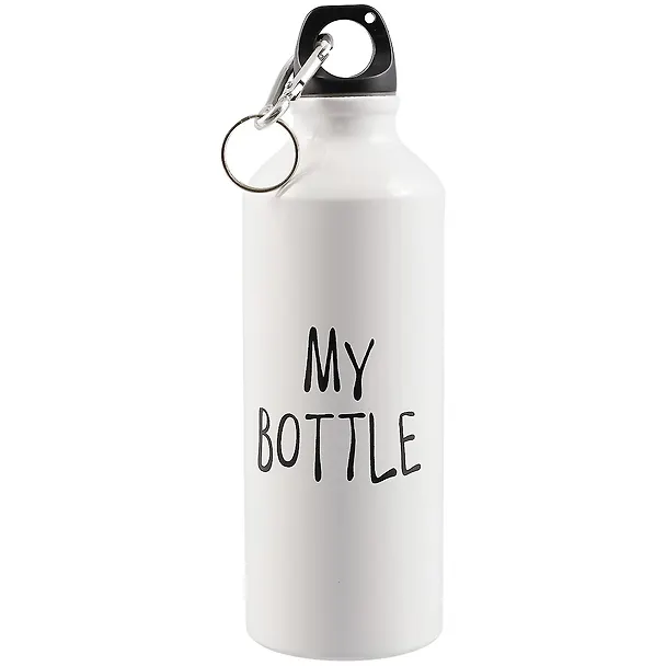 Бутылка с карабином My Bottle (белая) (металл) (500мл) 2739374 — 1