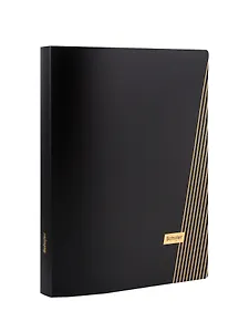 Папка-скоросшиватель А4 "Line" черная, с пруж.мех., Schiller
