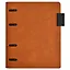 Папка-обложка для тетради со сменными блоками А5+ "ХАРД КОРИЧНЕВЫЙ" кожзам., интегр.переплет, 4 кольца, блинт.тиснение, инд.уп. — 3061512 — 1