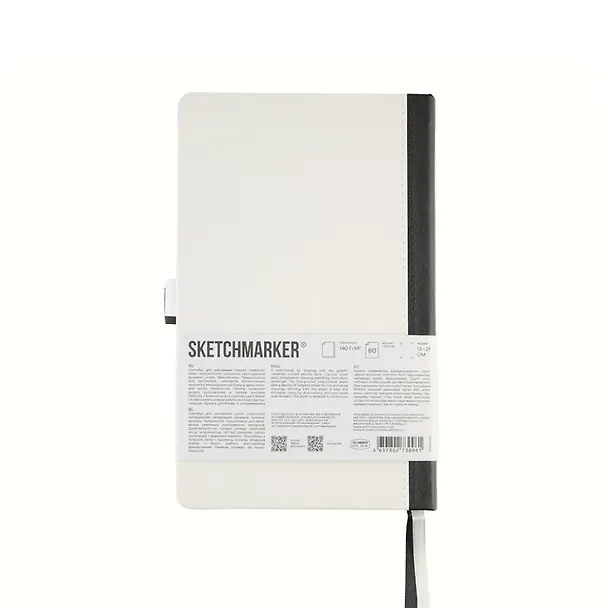 Блокнот для зарисовок 9*14 см, 80 листов "Sketchmarker Domino" 140г/м2, черно-белый 3056533 — 3