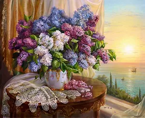 Алмазная мозаика Рус. Кол. Дандорф Букет (F4-012) (30x40см) (класс.) (квадр. стразы) (с подрамником) (полн. зап.) (34цв) (Рыжий Кот) (6+) (коробка)