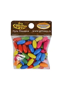 Деревянные бусины Боченок ассорти (00010187) (0,7х10мм) (20г/уп)