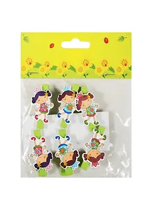 Набор для творчества, Набор прищепок Сердечки 6 шт в блистере