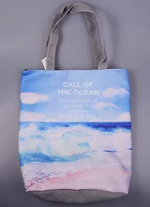 Сумка на молнии Океан 38*35см (текстиль, флис)