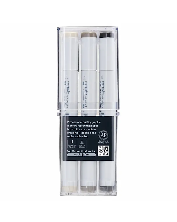 Набор маркеров Copic Sketch серые оттенки WG, 12 цветов 260011 — 6