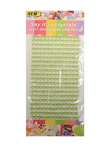 Стразы полужемчужины на подвесе с напылением, 260 шт, 6 мм, зеленые