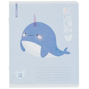Тетрадь в крупную клетку Academy Style, "Я тоже единорог", 12 листов, в ассортименте 259797