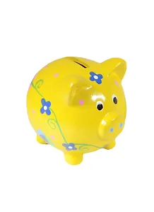 Копилка Поросенок желтый (156-109) (10,5х9,5см)