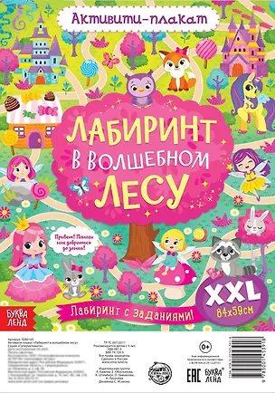 Книга Активити-плакат "Лабиринт в волшебном лесу" ()