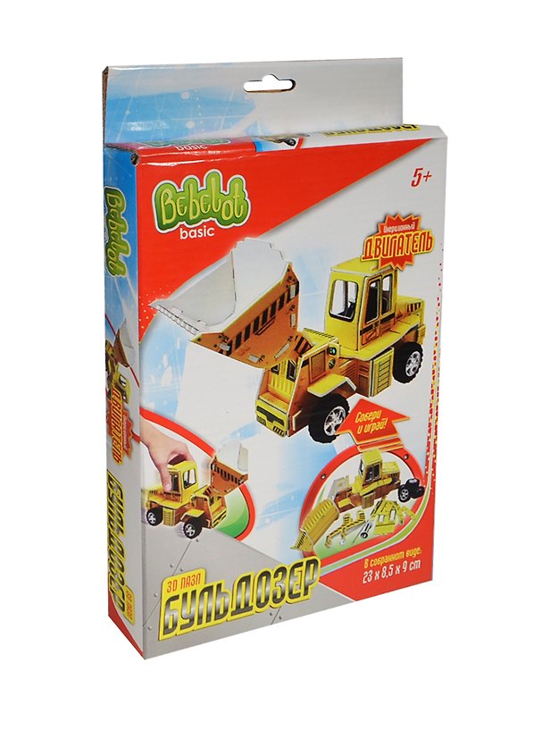 Конструктор 3D пазл Бульдозер (мал) (BBA0712-100) (10410) (Bebelot Basic) (коробка) 2408306 — 1
