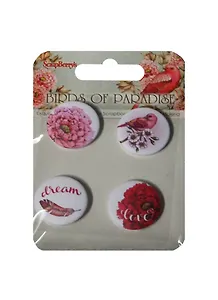 Набор фишек из металла №2 Райские Птицы (SCB340003052) (4шт) (упаковка)