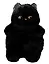 Мягкая игрушка Кот с желтыми глазами (черный) (40см) (12-09602026-L3) — 3143449 — 1