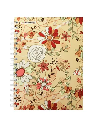 Тетрадь в клетку Silwerhof, "Цветочные узоры", 120 листов, в ассортименте 235279