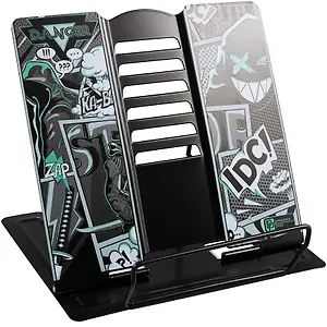 Подставка для книг/учебников "БУНТАРСКИЙ ДУХ" черная, металл., фигурная вырубка