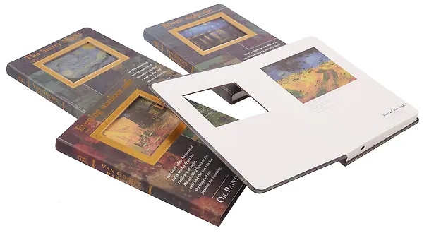 Книга для записей А5 96л кл. "Art galery" 7БЦ, вырубное окно, ассорти 3102380 — 2
