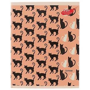 Тетрадь в клетку Unnika, "Чёрное и белое. Кошки", 96 листов, в ассортименте 245451