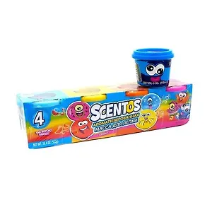 Масса для лепки SCENTOS ароматизированная, 4 банки по 130гр., в ассортименте 45600