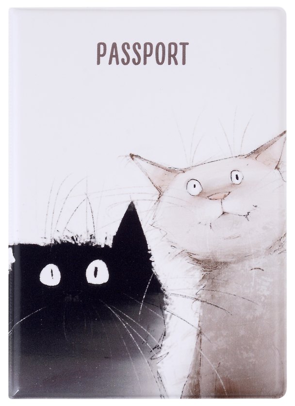 Обложка на паспорт «Коты Дуэт» 2956085 — 1