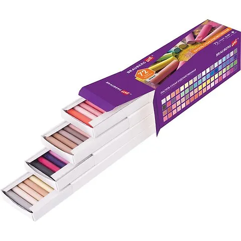 Пастель сухая 72цв ART DEBUT круглая, к/к, BRAUBERG 262546 — 3