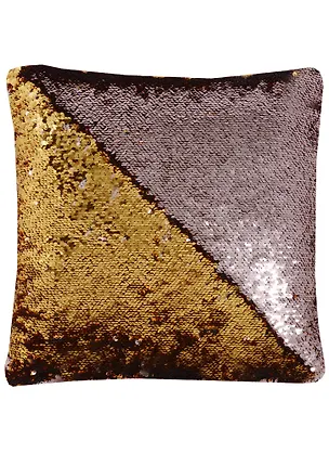 Подушка с пайетками медная с золотом (3795) (37х37) 2630098