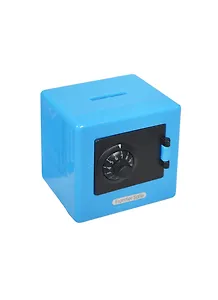 Копилка Сейф пластик 4 цвета (7,5х9х9) (309116)