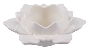 Подсвечник Лотос новый (гипс) (12х12х4) (7696461)