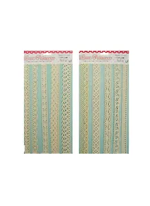 Тесьма на подложке Бежевая (3,5см) (11022303) (дл.30см) (5шт) (неск. видов) (упаковка)