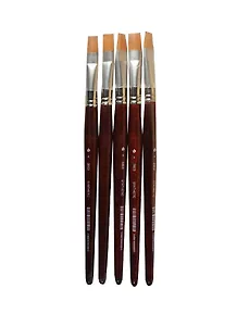 Кисть синтетика плоская №4, ХМ